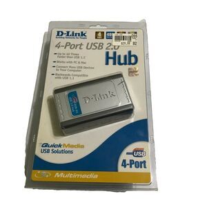 D-Link DUB DUBH4 4-Ports 2.0 External Hub Quick Media New Sealed in package